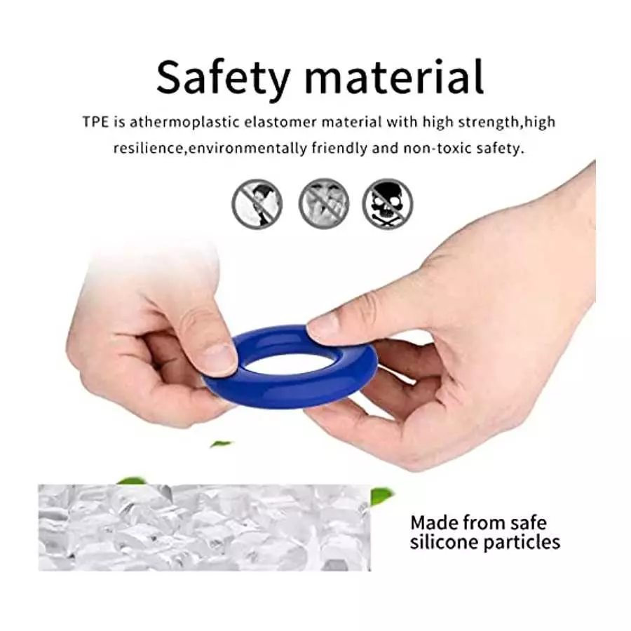 Cock Rings for Men Couples Erection Sex Soft Silicone Penis Rings for Men's Sensory Pleasure Adjustable Rubber SQ-70