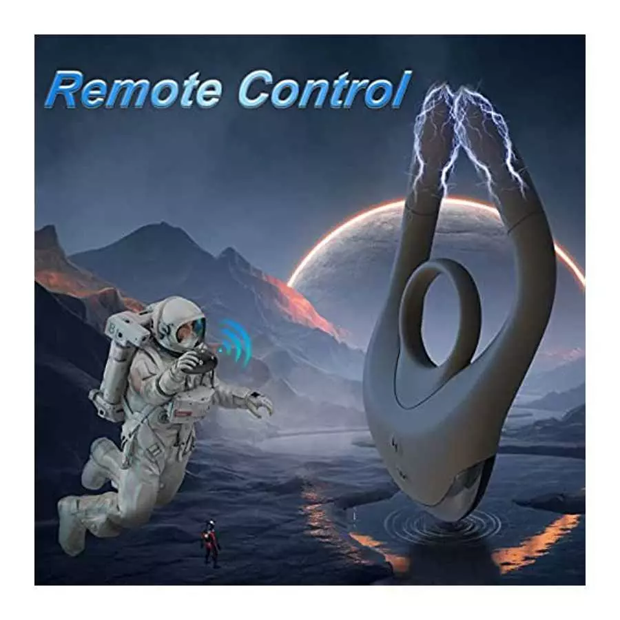 Electric Shock Vibrating Cock Ring with Clitoral Vibrator,10 Vibration & Electric Stimulation Penis Vibrator CockRing, Remote Co