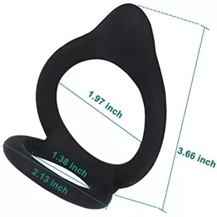 Silicone Cock Ring for Men Pleasure, Penis Rings for Male Enhancement Testicles 2 in 1 Ultra Soft Stretchy Erection Ring for Pen