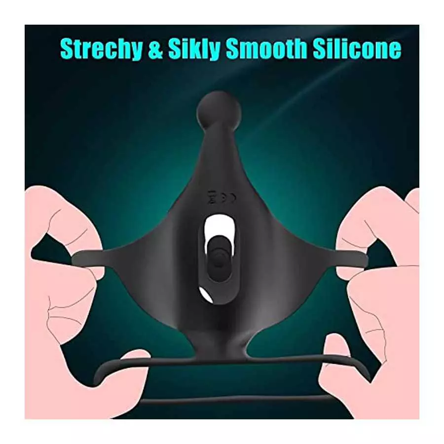 Vibrating Penis Rings, Dildo Vibrator Silicone Stretchy Vibrating Cock Ring 9 Vibration Modes, G-Spot & Clitoral Stimulator, 3 i