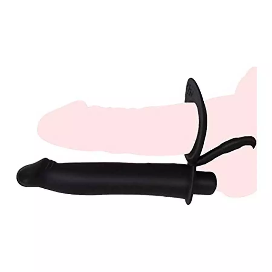 Silicone Strap On Penis Butt Plug, Double Penetration Dildo Vibrator with Cock Ring, Delay Ejaculation Anus Plug Massager Adult Silicone Strap On Penis Butt Plug, Double Penetration Dildo Vibrator with Cock Ring, Delay Ejaculation Anus Plug Massager Adult