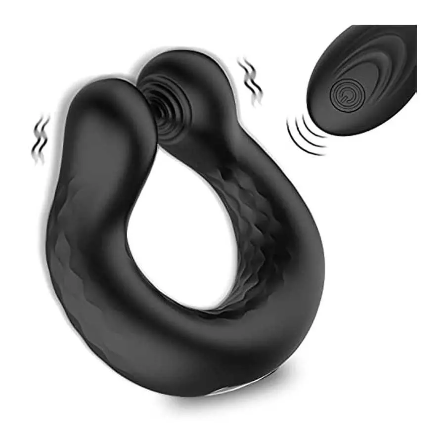 Remote Control Vibrating Cock Ring Penis Ring for Couples with 10 Vibration Modes,Enhance Delay Control Stronger Erection Stimul