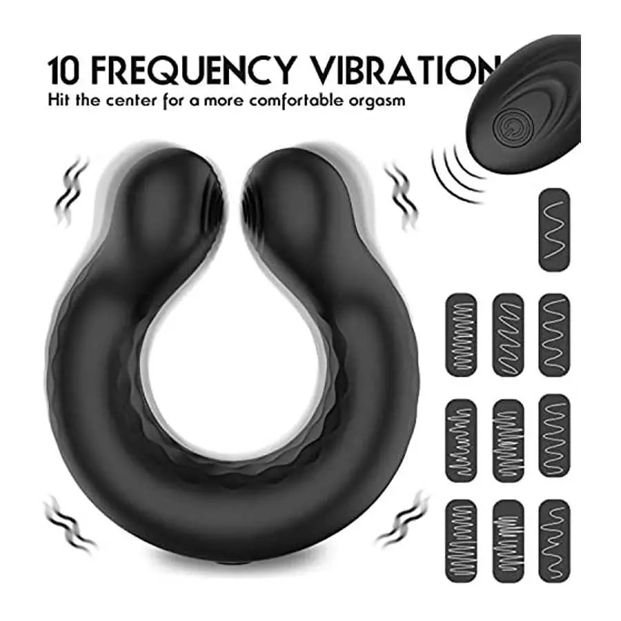 Remote Control Vibrating Cock Ring Penis Ring for Couples with 10 Vibration Modes,Enhance Delay Control Stronger Erection Stimul