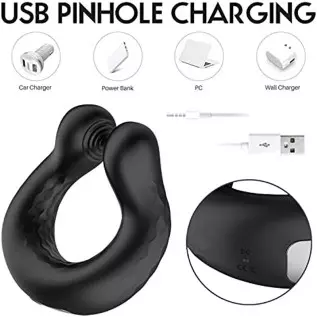 Remote Control Vibrating Cock Ring Penis Ring for Couples with 10 Vibration Modes,Enhance Delay Control Stronger Erection Stimul