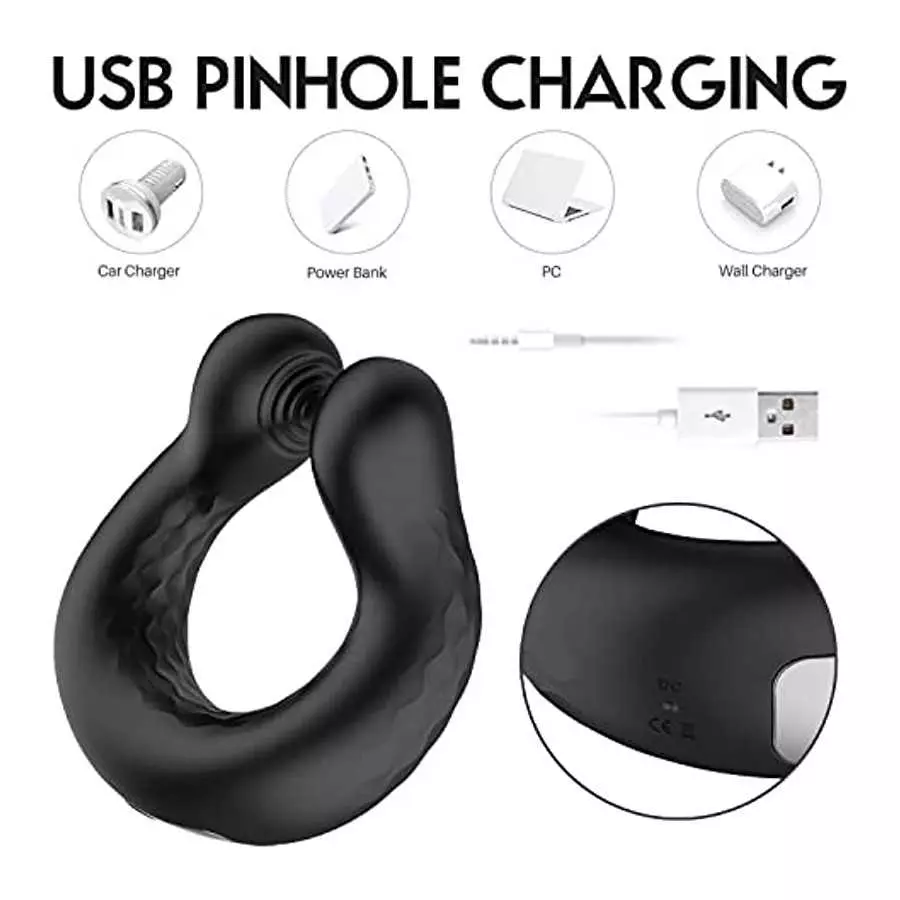Remote Control Vibrating Cock Ring Penis Ring for Couples with 10 Vibration Modes,Enhance Delay Control Stronger Erection Stimul
