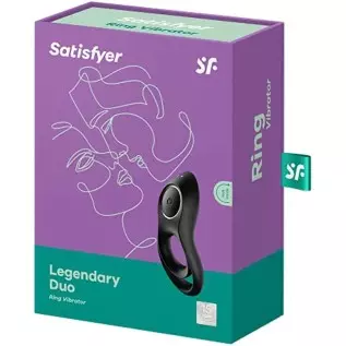 Satisfyer Legendary Duo Cock Ring - Vibrating Penis and Testicle Ring for Longer, Harder, Stronger Erections, Erection Enhancing