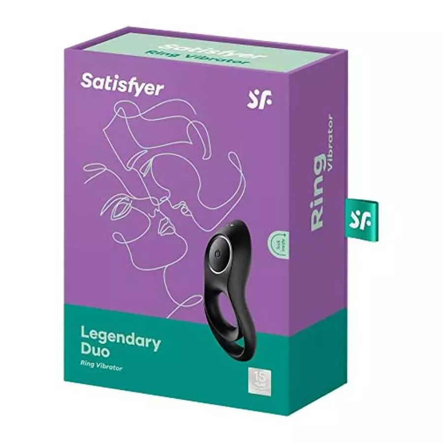 Satisfyer Legendary Duo Cock Ring - Vibrating Penis and Testicle Ring for Longer, Harder, Stronger Erections, Erection Enhancing