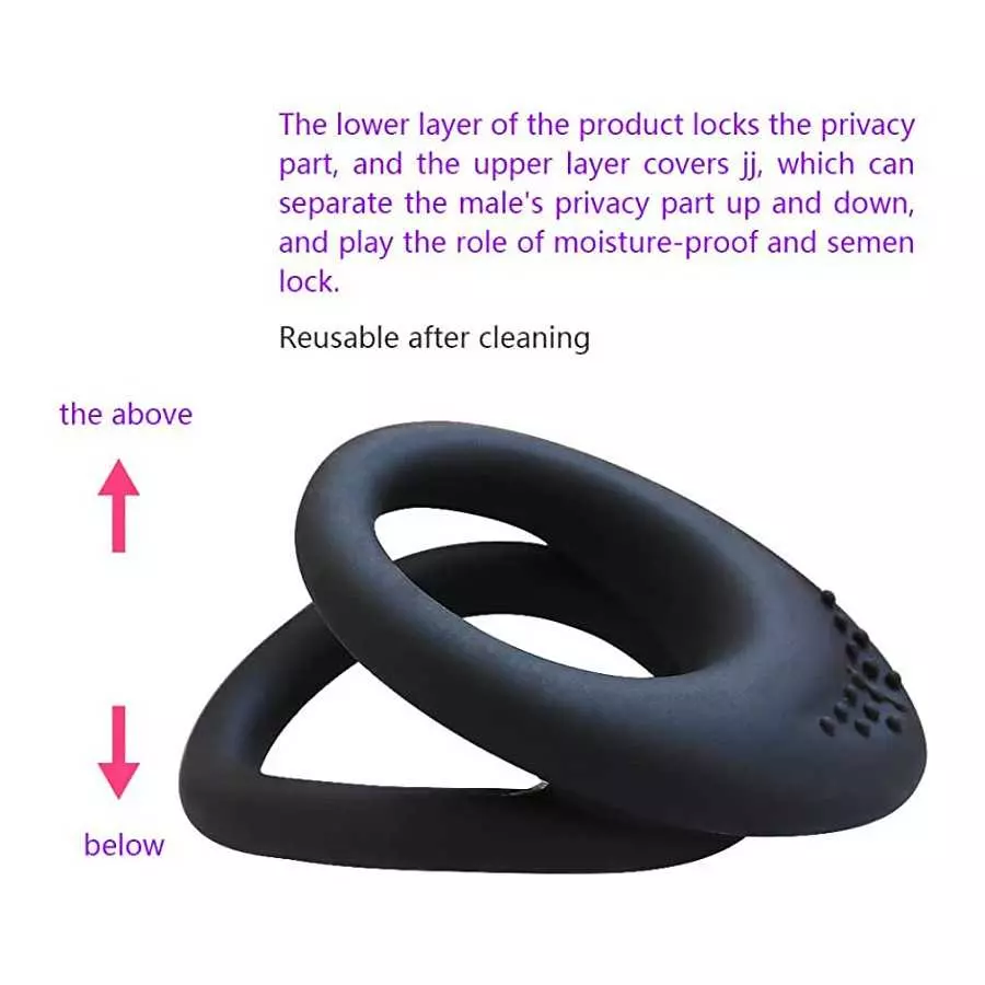 Newly Cook Ring for Male for Sex - Adult Cock Ring for Couple Penis Rings Soft Longer Harder Stronger Machine for Sunglasses (17