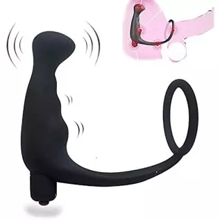 Silicone Anal Vibrator Thrusting Prostate Stimulator Massager Anal Butt Plug Cock Ring Delay Ejaculation Erotic Sex Toys Dildos