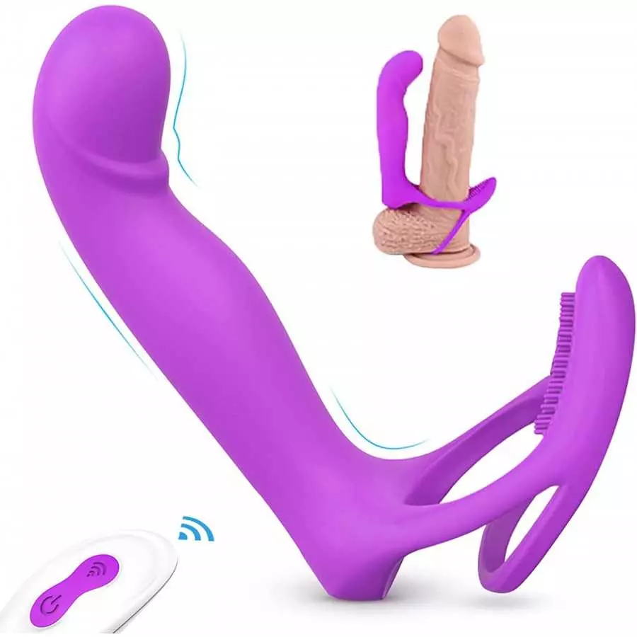 Couple Vibrator Sex Toys with Dual Penis Ring for Couples Play, BLlouang Remote Control Clitoris G-Spot Vibrator, Dildo Vibrator Couple Vibrator Sex Toys with Dual Penis Ring for Couples Play, BLlouang Remote Control Clitoris G-Spot Vibrator, Dildo Vibrator