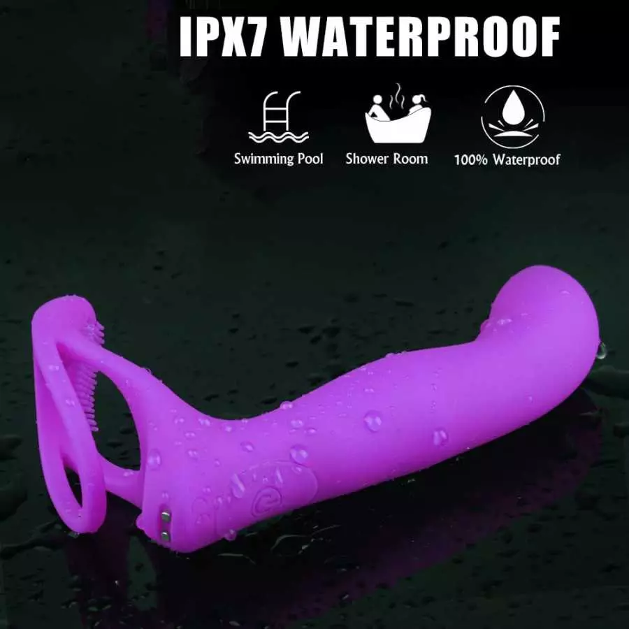 Couple Vibrator Sex Toys with Dual Penis Ring for Couples Play, BLlouang Remote Control Clitoris G-Spot Vibrator, Dildo Vibrator