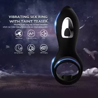 Adult Sex Toys Vibrating Penis Ring for Couples with 10 Vibration Modes, Cock Ring for Stronger Erection Stimulating Pleasure En