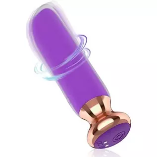 Rechargeable Bullet Vibrator with Transparent Outer for Precision Clitoral Nipple Testis Stimulation, Waterproof G Spot Vibrator