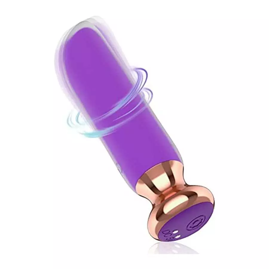 Rechargeable Bullet Vibrator with Transparent Outer for Precision Clitoral Nipple Testis Stimulation, Waterproof G Spot Vibrator