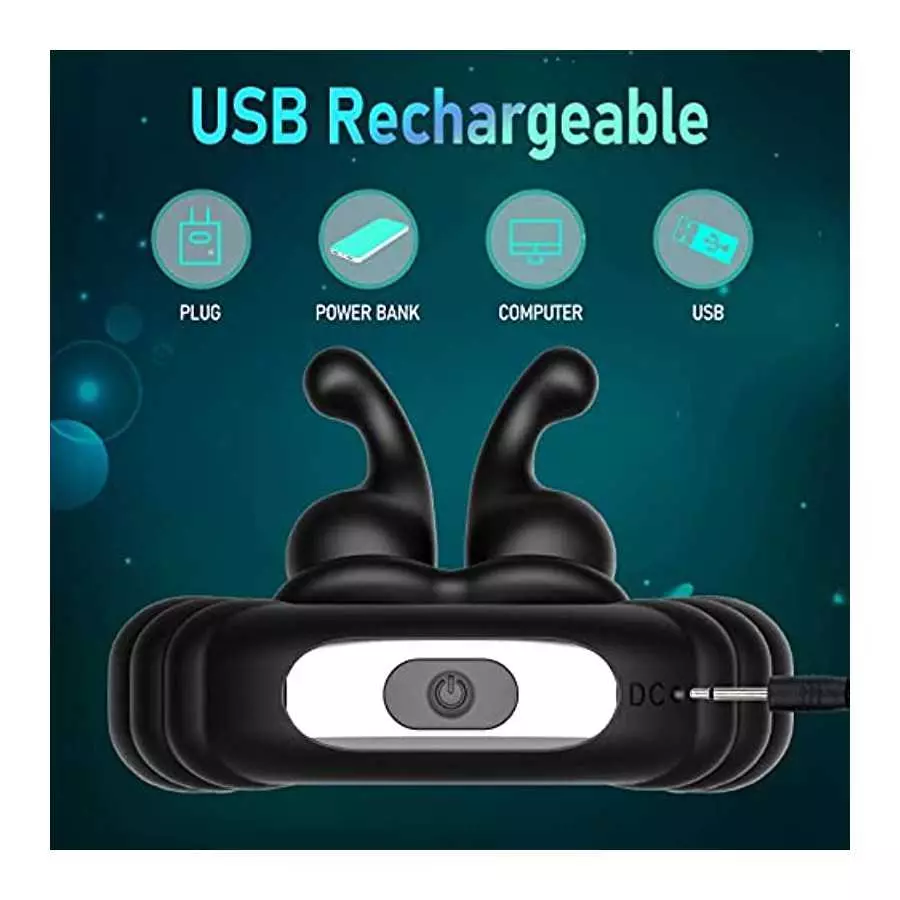 Vibrating Cock Ring Penis Rings for Men Erection Support Pleasure Enhance, Adjustable Size Silicone Vibration Machine with 10 Vi