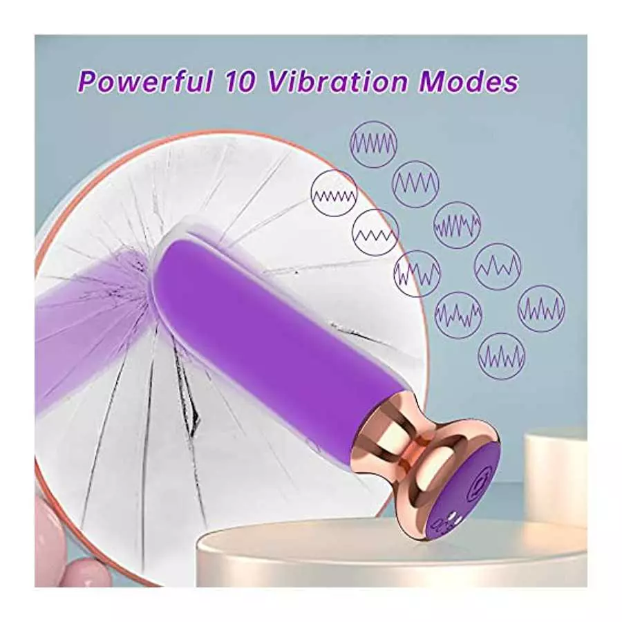 Rechargeable Bullet Vibrator with Transparent Outer for Precision Clitoral Nipple Testis Stimulation, Waterproof G Spot Vibrator