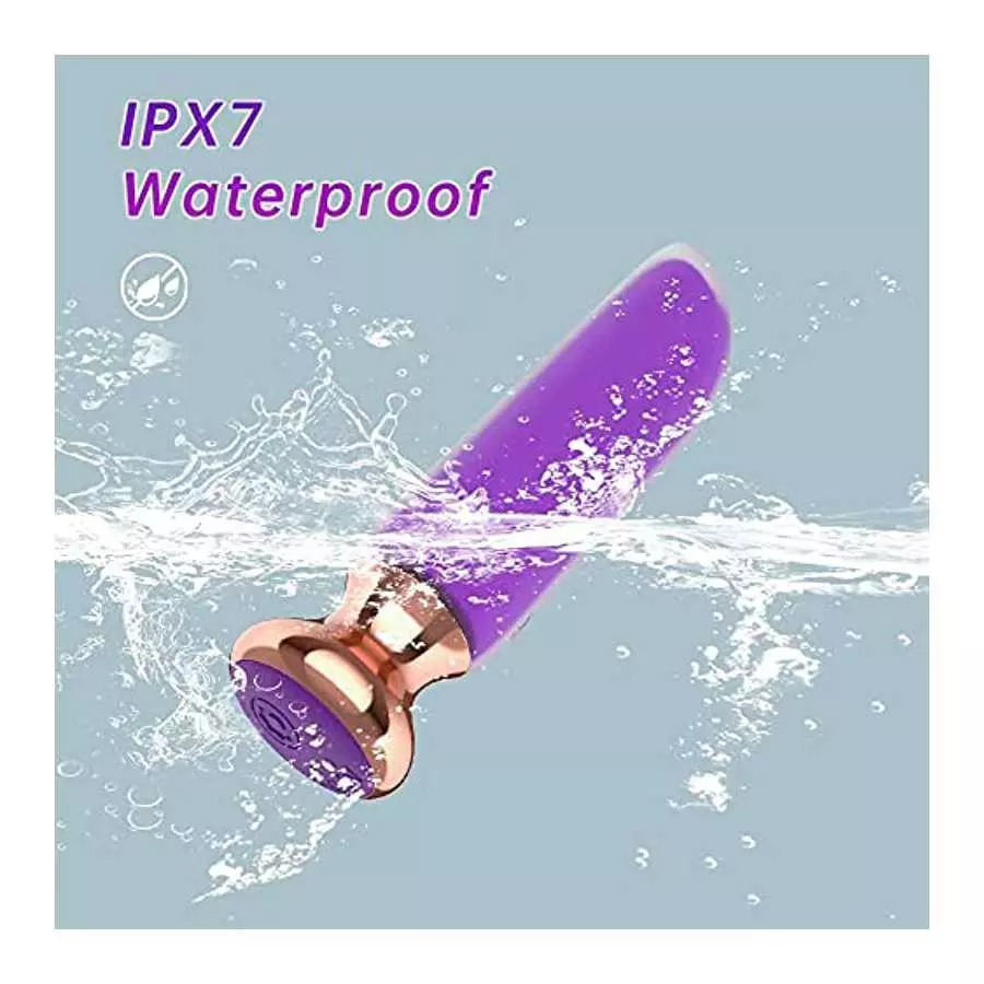 Rechargeable Bullet Vibrator with Transparent Outer for Precision Clitoral Nipple Testis Stimulation, Waterproof G Spot Vibrator