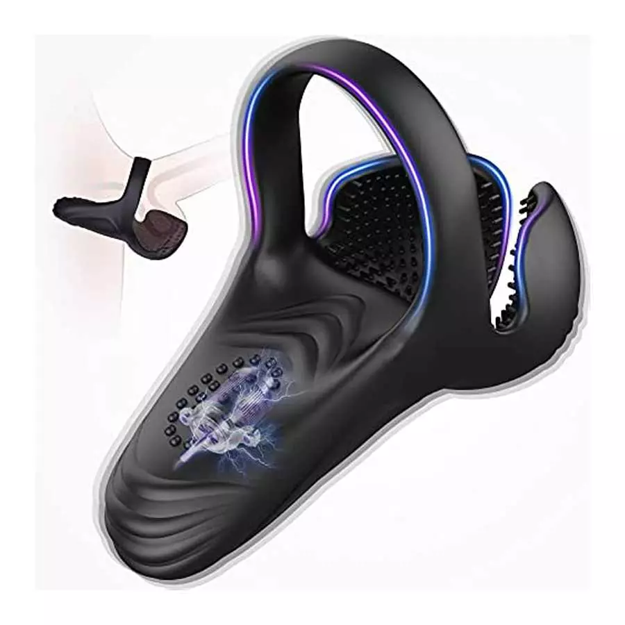 Vibrating Cock Ring, Evyleen Penis Ring with 10 Vibration Modes, Mens Vibrator for Prenium/Balls Stimulation, Waterproof Cock Ri Vibrating Cock Ring, Evyleen Penis Ring with 10 Vibration Modes, Mens Vibrator for Prenium/Balls Stimulation, Waterproof Cock Ri