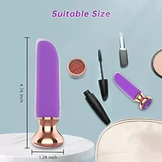 Rechargeable Bullet Vibrator with Transparent Outer for Precision Clitoral Nipple Testis Stimulation, Waterproof G Spot Vibrator