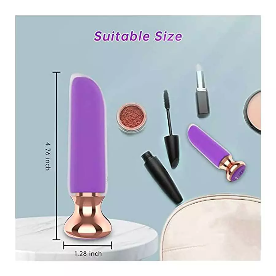 Rechargeable Bullet Vibrator with Transparent Outer for Precision Clitoral Nipple Testis Stimulation, Waterproof G Spot Vibrator