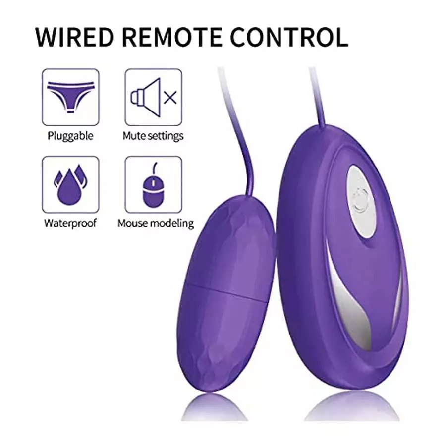 Bullet Vibrator with Mouse Remote Control for G-Spot Stimulation,Wire Vibrating Eggs,Wearable Love Balls with Multi Vibration Pa