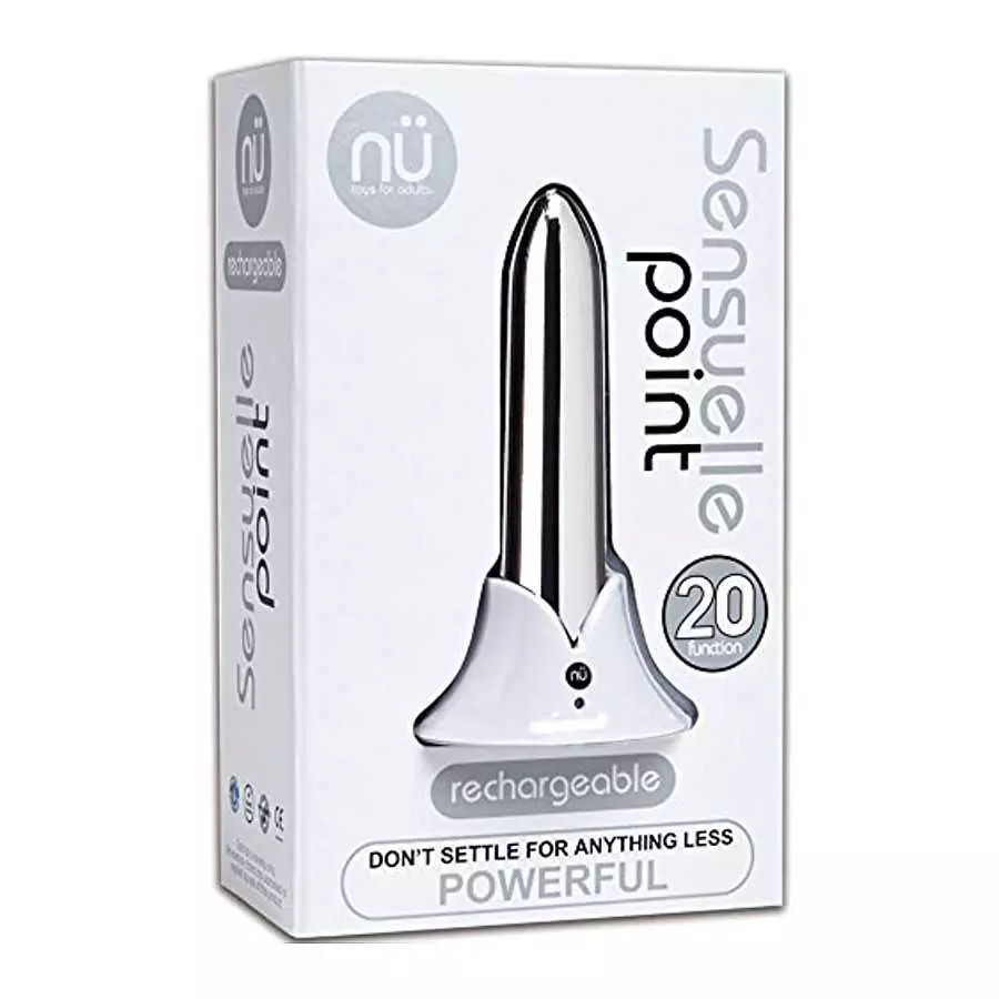 Novel Creations Sensuelle Point Rechargeable Bullet, Silver Novel Creations Sensuelle Point Rechargeable Bullet, Silver