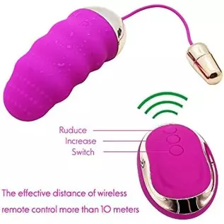Remote Control Bullet Vibrator, Vibrating Love Egg Silicone Tongue Bullets Clitoral Nipple Stimulator, 10 Vibration Small Adult 