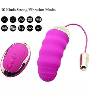 Remote Control Bullet Vibrator, Vibrating Love Egg Silicone Tongue Bullets Clitoral Nipple Stimulator, 10 Vibration Small Adult 