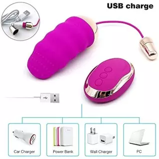 Remote Control Bullet Vibrator, Vibrating Love Egg Silicone Tongue Bullets Clitoral Nipple Stimulator, 10 Vibration Small Adult 