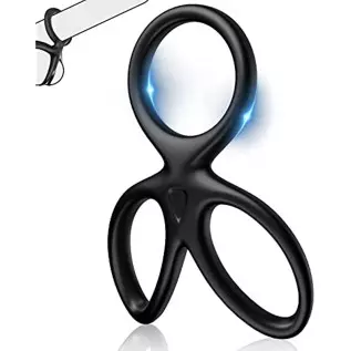 Silicone Cock Ring, Bukinler 3 in 1 Ultra Soft Stretchy Penis Rings for Erection Enhancing, Cock Ring Adult Sensory Toys Sex Toy