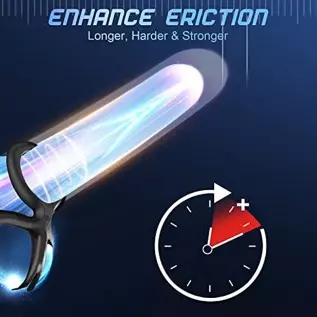 Silicone Cock Ring, Bukinler 3 in 1 Ultra Soft Stretchy Penis Rings for Erection Enhancing, Cock Ring Adult Sensory Toys Sex Toy