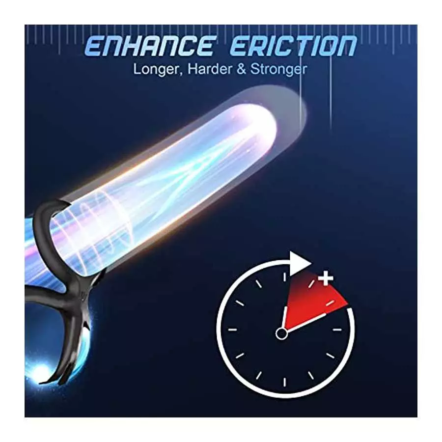 Silicone Cock Ring, Bukinler 3 in 1 Ultra Soft Stretchy Penis Rings for Erection Enhancing, Cock Ring Adult Sensory Toys Sex Toy