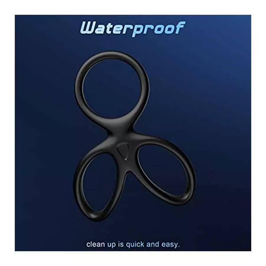 Silicone Cock Ring, Bukinler 3 in 1 Ultra Soft Stretchy Penis Rings for Erection Enhancing, Cock Ring Adult Sensory Toys Sex Toy