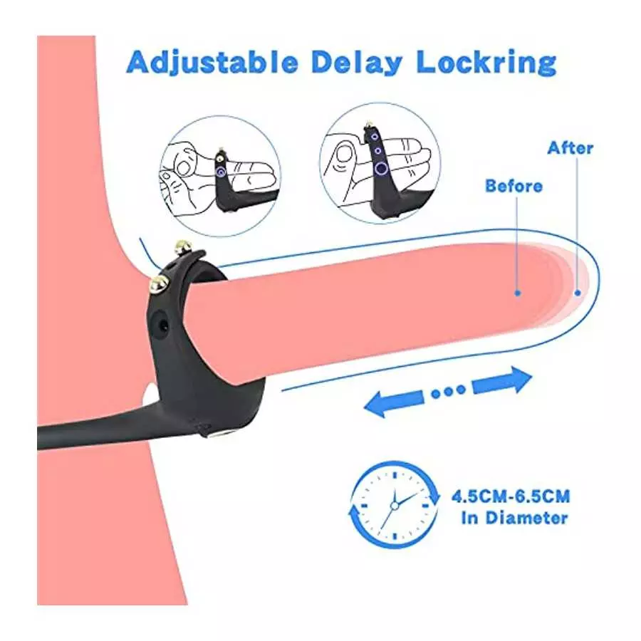 Vibrating Taint Teaser Cock Ring with Bullet, 3 in 1 Taint Buzzing Cock Ring,10 Frequencies, Adjustable Penis Ring & Anal Vibrat