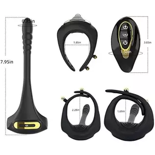 Vibrating Taint Teaser Cock Ring with Bullet, 3 in 1 Taint Buzzing Cock Ring,10 Frequencies, Adjustable Penis Ring & Anal Vibrat Vibrating Taint Teaser Cock Ring with Bullet, 3 in 1 Taint Buzzing Cock Ring,10 Frequencies, Adjustable Penis Ring & Anal Vibrat