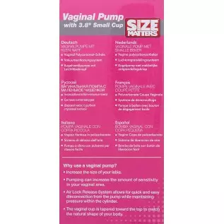 Size Matters Vaginal Pump with 5" Large Cup Size Matters Vaginal Pump with 5" Large Cup