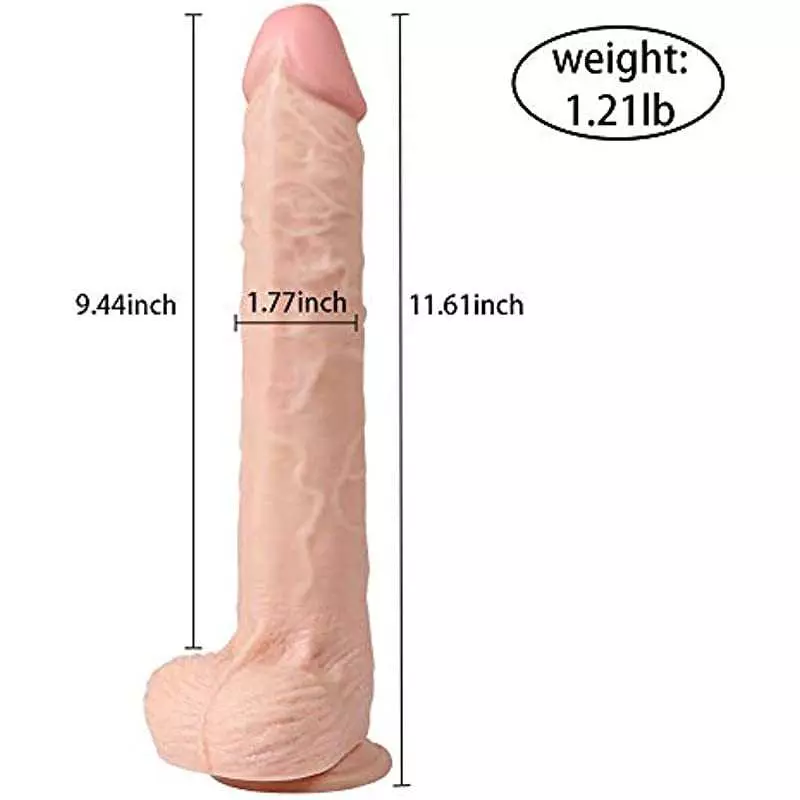 11.6 Inch Huge USB Rechargable Vibrator Realistic Dildo Vibrator with Wireless Controller 20 Modes Large Dildo Vibrating Machine