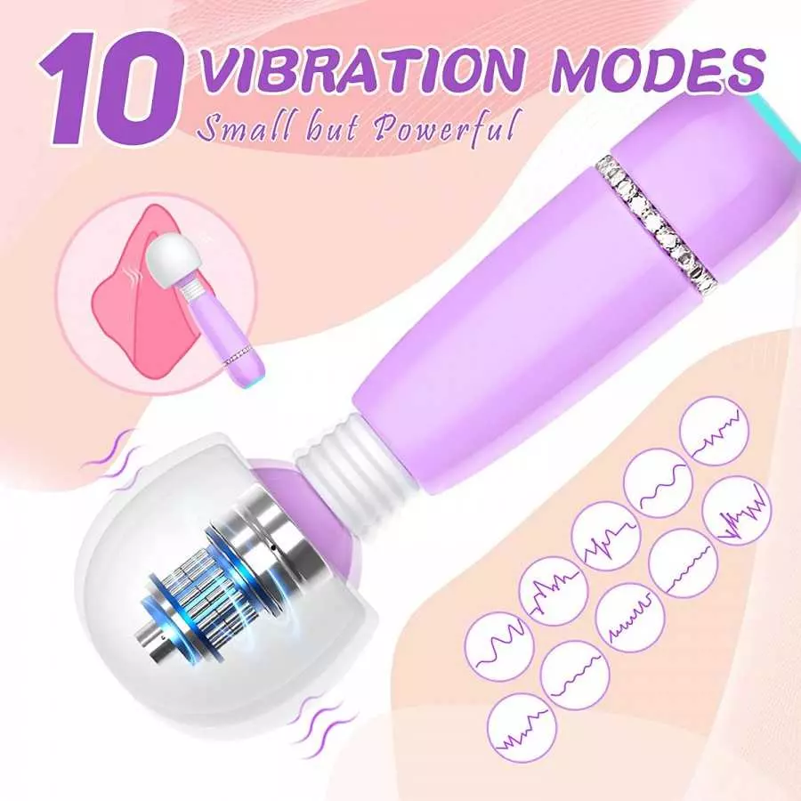 Clitoral Massager Bullet Vibrator,Nipple Massager for Woman,Couple Foreplay Toys with 10 Vibrating Modes,g spot,Nipple,Anal,Clit
