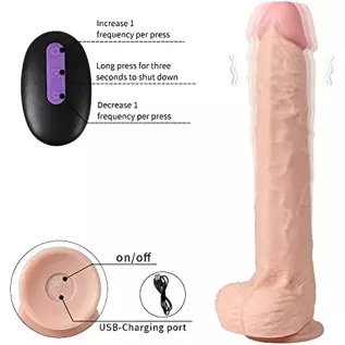 11.6 Inch Huge USB Rechargable Vibrator Realistic Dildo Vibrator with Wireless Controller 20 Modes Large Dildo Vibrating Machine 11.6 Inch Huge USB Rechargable Vibrator Realistic Dildo Vibrator with Wireless Controller 20 Modes Large Dildo Vibrating Machine