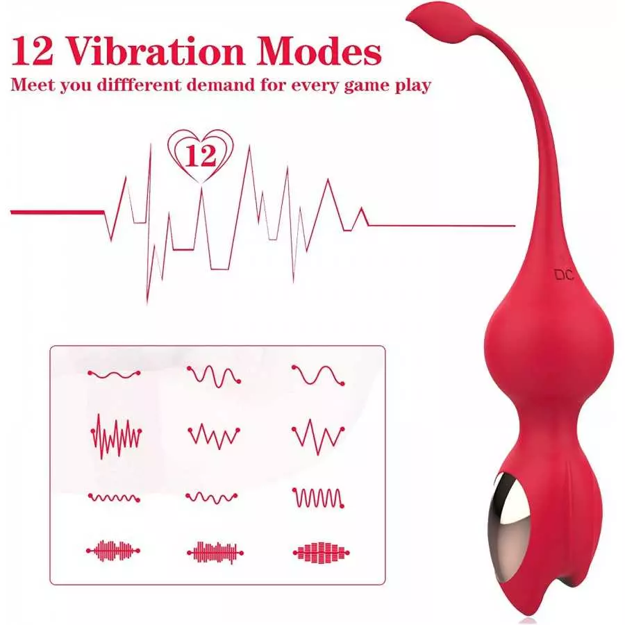 Bullet Vibrator with Remote Control for G-Spot Stimulation, Wireless Vibrating Love Eggs, Wearable BenWa Balls with 12 Vibration