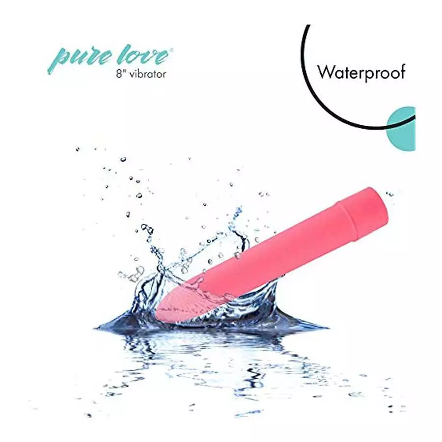 Pure Love 7 Inch Vibrator, Pink Color, Waterproof with Speed Dial Control, Adult Sex Toy, Classic Sex Toy,