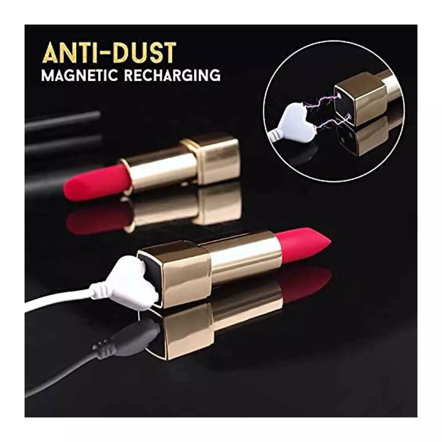 Fuirre Finger Bullet Vibrator, Lipstick-Shaped Precise Stimulation of the Clitoris, G Spot, Nipples, Magnetic Charging, Mini Wat