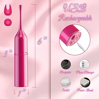 Clitoral Stimulation Vibrator Sex Toy for Women Pleasure, Nipple Clip Mini Anal Clit Bullet Vibrator with 10 Powerful Vibrations