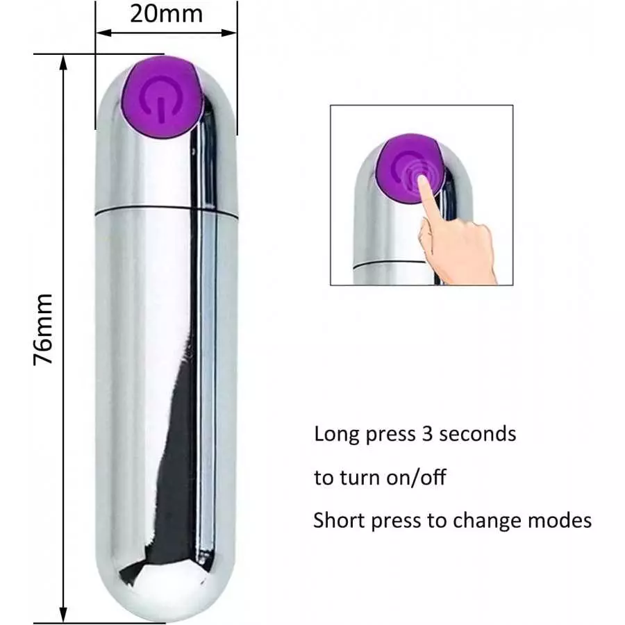 Small Bullet Vibrator for Women, USB Rechargeable Adult Sex Toy Clit and Nipple Stimulator with 10 Vibration, Clitoral Anal Mini