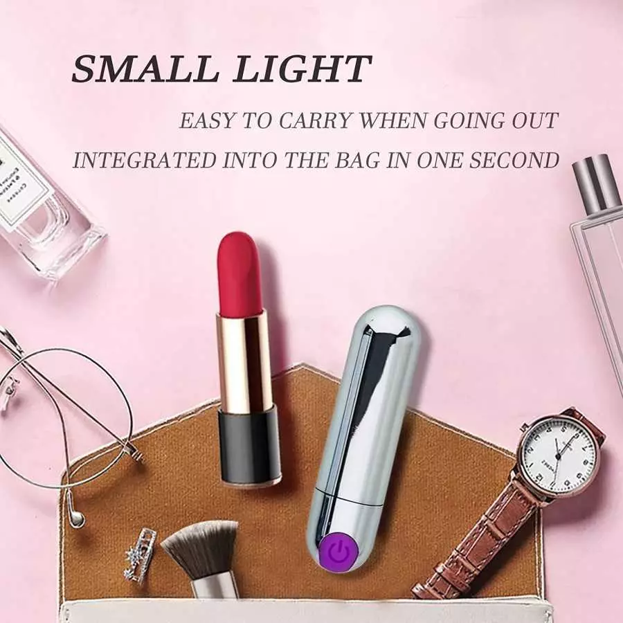 Small Bullet Vibrator for Women, USB Rechargeable Adult Sex Toy Clit and Nipple Stimulator with 10 Vibration, Clitoral Anal Mini