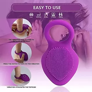 KHDAIEQ Pennis Rings for Men Erection Sex,10-Speed Penis Ring Vibrator Silicone Waterproof Rechargeable Vibrant Sex Toys for Men