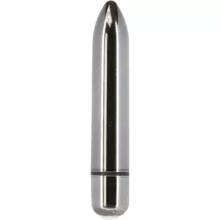 Pure Love 3.7 Inch Vibrating Bullet Platinum Color, Waterproof with variable touch speed control, Adult Sex Toy, Metallic Grey V