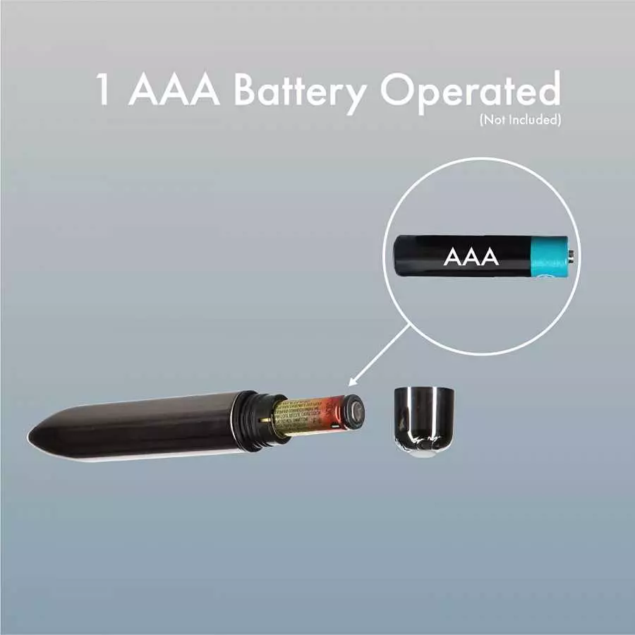 Pure Love 3.7 Inch Vibrating Bullet Platinum Color, Waterproof with variable touch speed control, Adult Sex Toy, Metallic Grey V