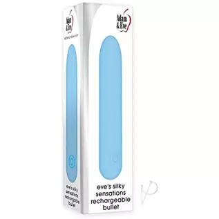 Adam & Eve Eve's Silky Sensations Silicone Rechargeable Bullet - Blue