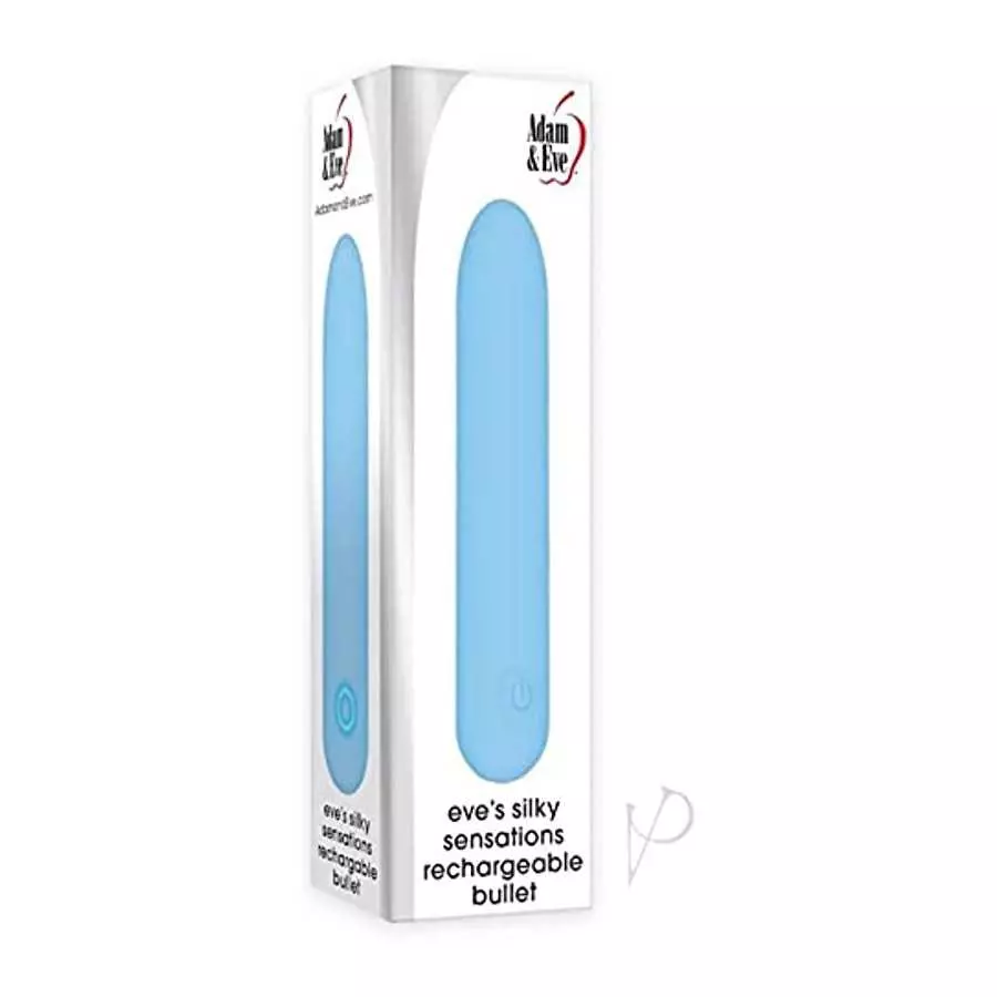 Adam & Eve Eve's Silky Sensations Silicone Rechargeable Bullet - Blue